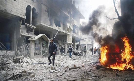 النظام السوري يواصل حرق الغوطة الشرقية: 44 قتيلاً في مجزرة جديدة النظام السوري يواصل حرق الغوطة الشرقية: 44 قتيلاً في مجزرة جديدة