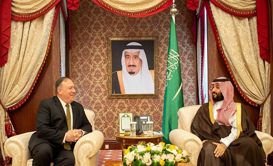 بومبيو يبحث مع محمد بن سلمان تعزيز الأمن البحري بالخليج بومبيو يبحث مع محمد بن سلمان تعزيز الأمن البحري بالخليج