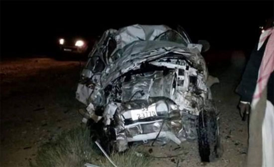 وفاة و إصابات بالغة بتدهور مركبة على الطريق الصحراوي وفاة و إصابات بالغة بتدهور مركبة على الطريق الصحراوي