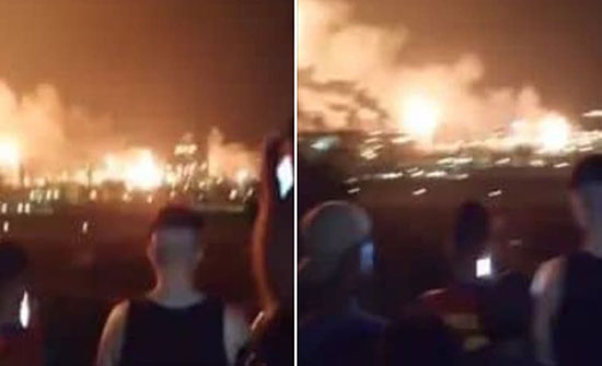 بالفيديو : الجزائر.. انفجار بأكبر مصنع لتمييع الغاز في بطيوة بوهران بالفيديو : الجزائر.. انفجار بأكبر مصنع لتمييع الغاز في بطيوة بوهران