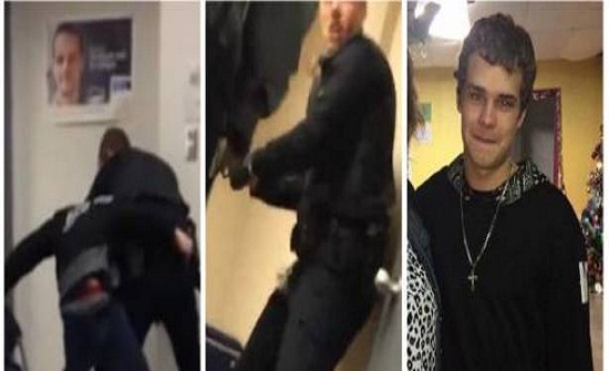 بالفيديو.. شرطي يطلق رصاصة في وجه شاب داخل محكمة بحضور والدته! بالفيديو.. شرطي يطلق رصاصة في وجه شاب داخل محكمة بحضور والدته!