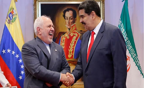 مادورو استقبل وزير الخارجية الإيراني وكاد يكسر عظامه مادورو استقبل وزير الخارجية الإيراني وكاد يكسر عظامه