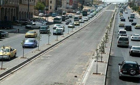 اجراءات مرورية ضمن مشروع الباص سريع التردد في صويلح اجراءات مرورية ضمن مشروع الباص سريع التردد في صويلح