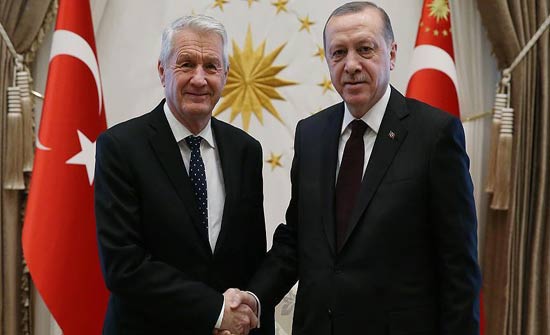 أردوغان يلتقي الأمين العام للمجلس الأوروبي أردوغان يلتقي الأمين العام للمجلس الأوروبي