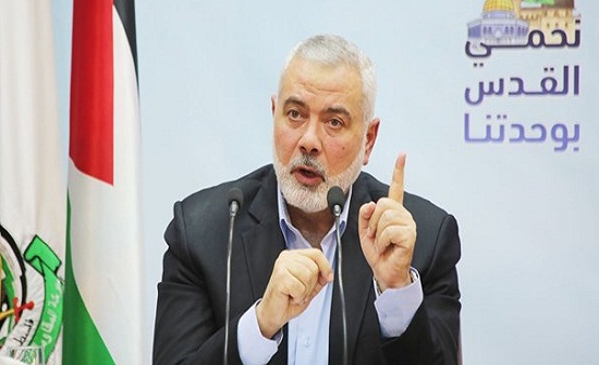 هنية : نرفض الوطن البديل ولن يكون حل الدولة الفلسطينية على حساب الأردن هنية : نرفض الوطن البديل ولن يكون حل الدولة الفلسطينية على حساب الأردن
