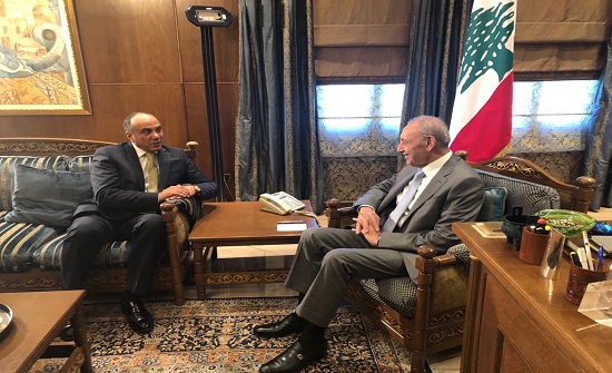 نبيه بري يستقبل القيسي ويثمن مواقف الأردن الداعمة للقضية الفلسطينية والقدس نبيه بري يستقبل القيسي ويثمن مواقف الأردن الداعمة للقضية الفلسطينية والقدس