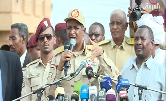 بالفيديو ..حميدتي: ندعو لاتفاق عاجل مع قوى التغيير في السودان بالفيديو ..حميدتي: ندعو لاتفاق عاجل مع قوى التغيير في السودان