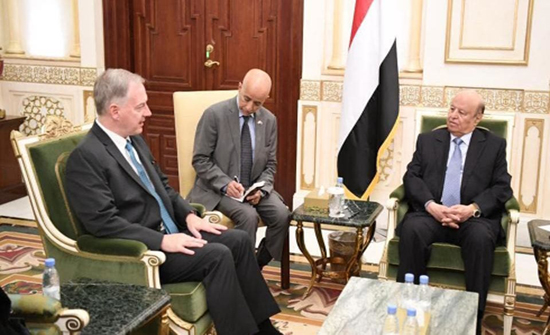 هادي: تنسيق يمني أميركي لمواجهة تدخلات إيران وأطماعها هادي: تنسيق يمني أميركي لمواجهة تدخلات إيران وأطماعها