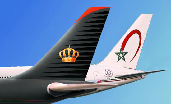 "الملكية الأردنية" ونظيرتها المغربية توقعان اتفاقية بالرمز المشترك "الملكية الأردنية" ونظيرتها المغربية توقعان اتفاقية بالرمز المشترك