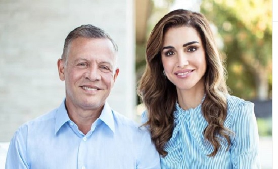 الملكة رانيا للملك : كم انا محظوظة بقربك - صورة الملكة رانيا للملك : كم انا محظوظة بقربك - صورة
