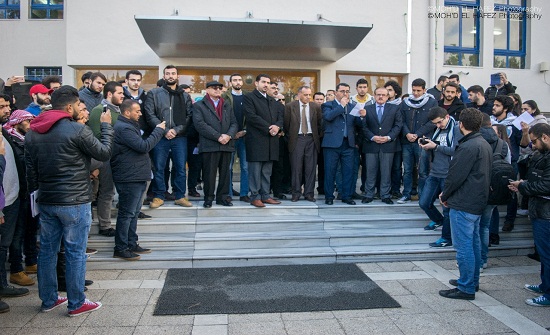 جامعة الاميرة سمية تنظم وقفة إحتجاجية على القرار الأمريكي المتعلق بالقدس جامعة الاميرة سمية تنظم وقفة إحتجاجية على القرار الأمريكي المتعلق بالقدس
