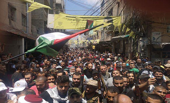 مقتل فلسطيني خلال تظاهرة حاشدة في مخيم عين الحلوة مقتل فلسطيني خلال تظاهرة حاشدة في مخيم عين الحلوة