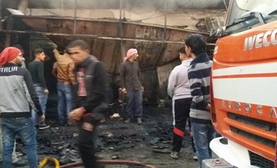 شاهدوا بالصور كيف احترقت 3 محال تجارية بإربد شاهدوا بالصور كيف احترقت 3 محال تجارية بإربد
