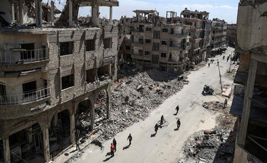 مقتل 5 أطفال بانفجار لغم في الغوطة الشرقية مقتل 5 أطفال بانفجار لغم في الغوطة الشرقية