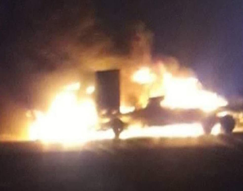 بالفيديو : اعتداء على القوات الأميركية في العراق.. استهداف شاحنات بالفيديو : اعتداء على القوات الأميركية في العراق.. استهداف شاحنات