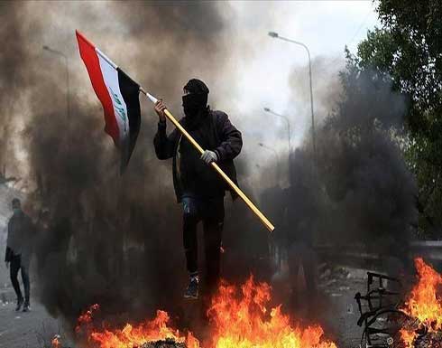 متظاهرون يقطعون طريقا يؤدي لحقل نفطي جنوبي العراق متظاهرون يقطعون طريقا يؤدي لحقل نفطي جنوبي العراق