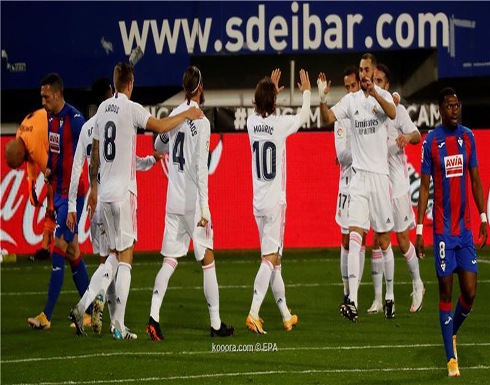 بالصور: ريال مدريد يتخطى إيبار ويقفز لوصافة الليجا بالصور: ريال مدريد يتخطى إيبار ويقفز لوصافة الليجا