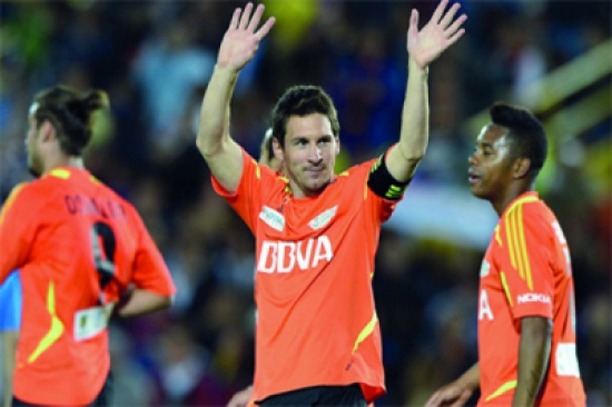 ميسي وأصدقاؤه يخوضون مباراة خيرية في كولومبيا