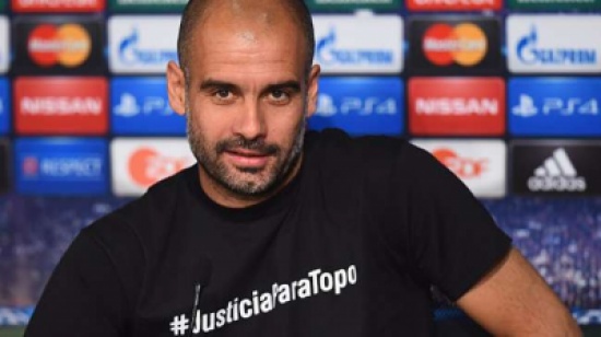 اجراءات تأديبية ضد غوارديولا بسبب قميصه