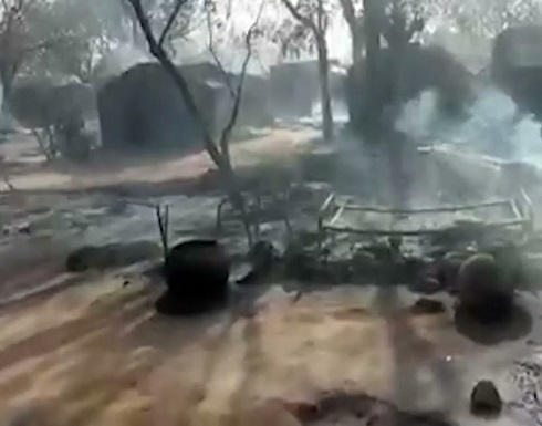 شاهد : مخيم أبو ذر في السودان بعد حرقه جراء اشتباكات قبلية في دارفور شاهد : مخيم أبو ذر في السودان بعد حرقه جراء اشتباكات قبلية في دارفور