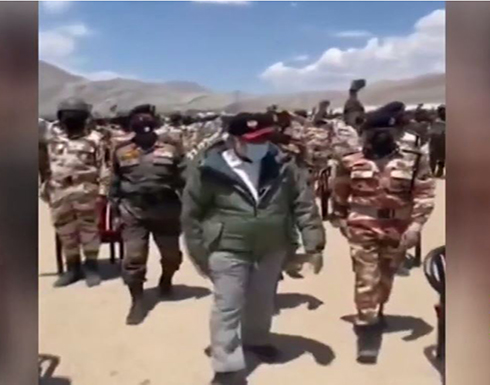شاهد : رئيس وزراء الهند في جولة تفقدية على الحدود مع الصين شاهد : رئيس وزراء الهند في جولة تفقدية على الحدود مع الصين