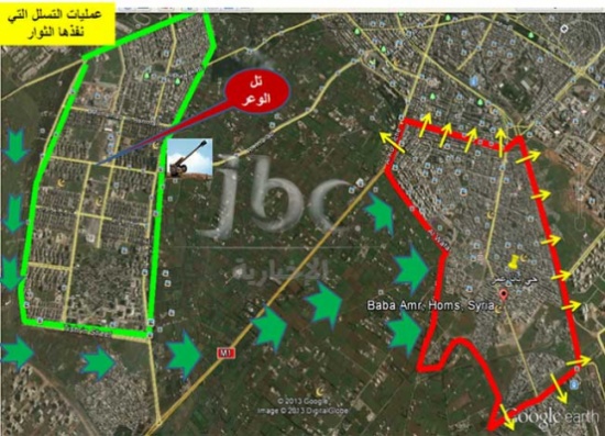 من أين دخل الثوار بابا عمرو رغم حصاره ؟ ( صور و فيديو )