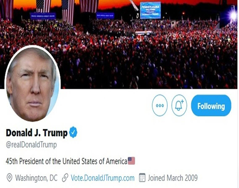 من ترمب إلى بايدن.. تويتر ينقل لقب الرئيس الأميركي من ترمب إلى بايدن.. تويتر ينقل لقب الرئيس الأميركي