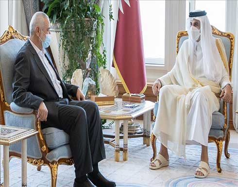 أمير قطر يبحث مع هنية جهود إعادة إعمار غزة أمير قطر يبحث مع هنية جهود إعادة إعمار غزة