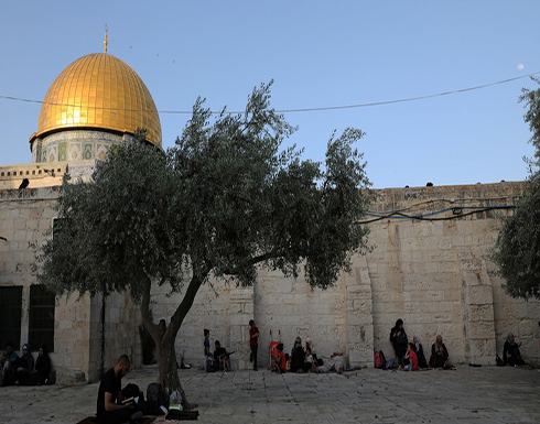 القوات الإسرائيلية تثبت معدات مجهولة فوق سطح المسجد الأقصى .. بالفيديو