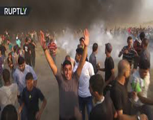 مواجهات الفلسطينيين مع القوات الإسرائيلية على حدود غزة مواجهات الفلسطينيين مع القوات الإسرائيلية على حدود غزة
