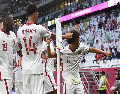 بالصور.. النيران الصديقة تمنح قطر التأهل لربع نهائي كأس العرب