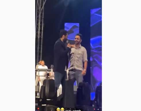 شبيه تامر حسني يظهر في حفله بالاردن - فيديو شبيه تامر حسني يظهر في حفله بالاردن - فيديو