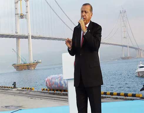 شاهد : أردوغان يكمل بناء جسر جناق قلعة أطول جسر معلق في العالم شاهد : أردوغان يكمل بناء جسر جناق قلعة أطول جسر معلق في العالم