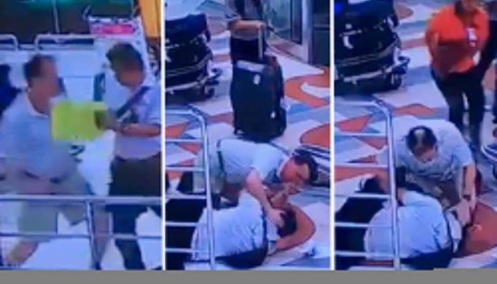 بالفيديو: سائح أمريكي غاضب يضرب سائق أجرة في مطار بتايلاند بالفيديو: سائح أمريكي غاضب يضرب سائق أجرة في مطار بتايلاند