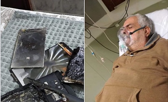 الاردن : انفجار هاتف على الشاحن يتسبب باختناق شخص الاردن : انفجار هاتف على الشاحن يتسبب باختناق شخص
