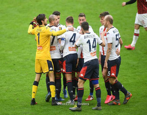 بالصور: جنوى يوجه ضربة لآمال ميلان الأوروبية بالصور: جنوى يوجه ضربة لآمال ميلان الأوروبية