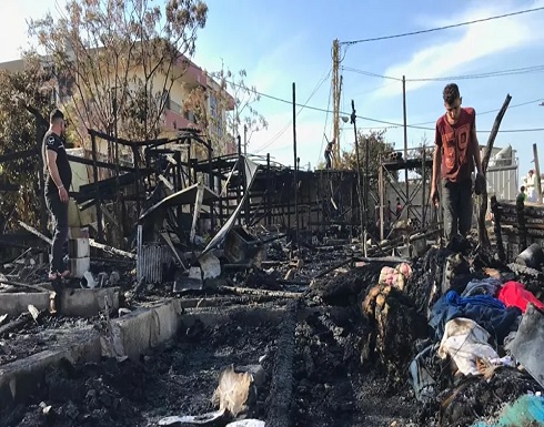 احتراق مخيم للنازحين السوريين في لبنان ومقتل طفل.. بالفيديو