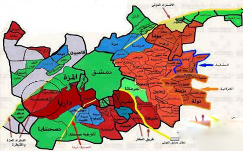 الجيش الحر يسيطر على حاجز لعناصر حزب الله في معضمية الشام (فيديو)