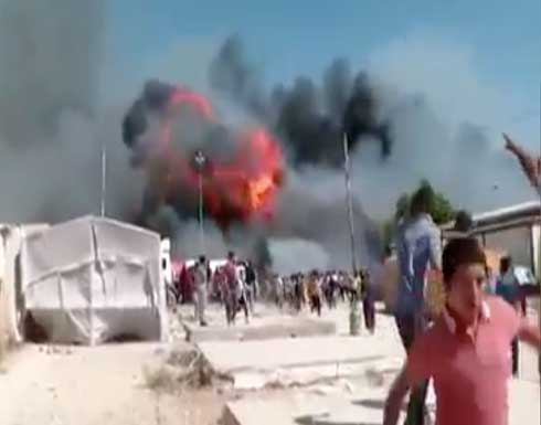 حريق يلتهم 130 خيمة للنازحين في دهوك العراقية .. بالفيديو حريق يلتهم 130 خيمة للنازحين في دهوك العراقية .. بالفيديو