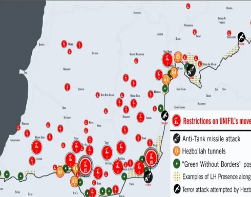 من إسرائيل لمجلس الأمن.. خريطة مفصلة بمواقع حزب الله