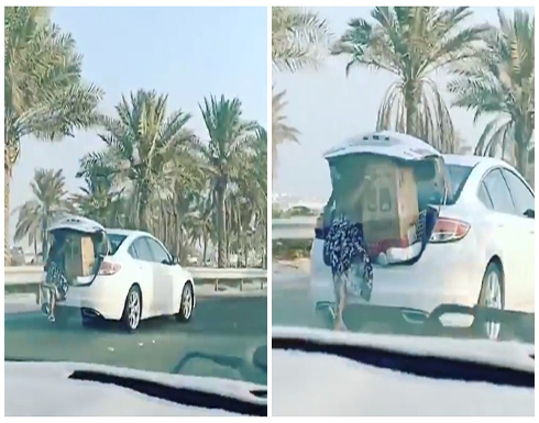 ضبط فتاة بالبحرين وضعت خادمتها في صندوق سيارة (فيديو) ضبط فتاة بالبحرين وضعت خادمتها في صندوق سيارة (فيديو)