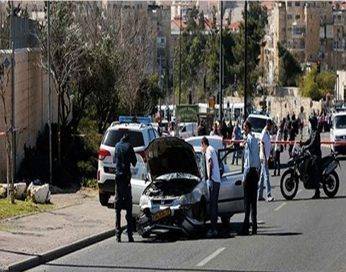 محاولة دهس لعناصر شرطة إسرائيليين بالقدس واعتقال السائق محاولة دهس لعناصر شرطة إسرائيليين بالقدس واعتقال السائق