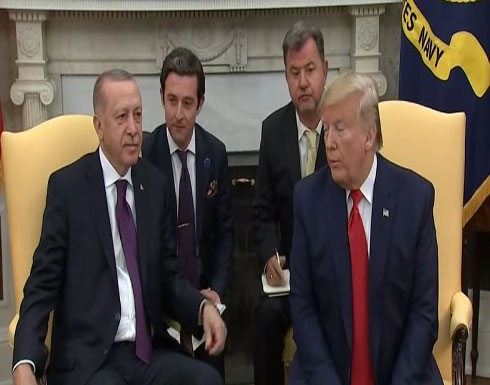 شاهد : الرئيس الأمريكي ترامب يستقبل نظيره التركي أردوغان شاهد : الرئيس الأمريكي ترامب يستقبل نظيره التركي أردوغان