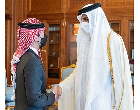 أمير قطر يستقبل ولي العهد أمير قطر يستقبل ولي العهد