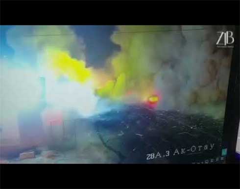 انفجار عنيف ينسف بالكامل مقهى في كازاخستان .. بالفيديو انفجار عنيف ينسف بالكامل مقهى في كازاخستان .. بالفيديو