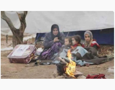 موسى العمر يرثي امة العرب بسبب صورة لهذه العائلة السورية