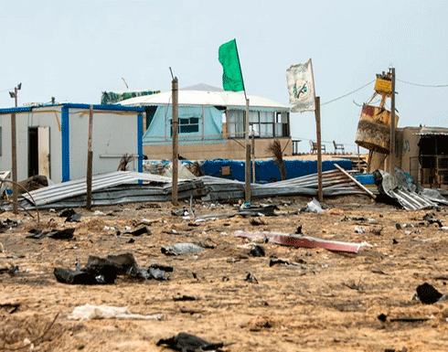 قصف إسرائيلي على موقع عسكري يتبع لحركة حماس في غزة قصف إسرائيلي على موقع عسكري يتبع لحركة حماس في غزة