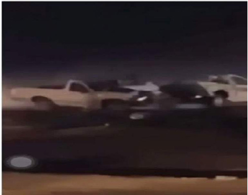 كارثة في السعودية بسبب عملية تفحيط .. بالفيديو كارثة في السعودية بسبب عملية تفحيط .. بالفيديو