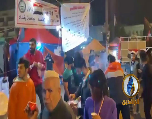 شاهد : التسجيل من ساحة التحرير وسط بغداد قبل قليل