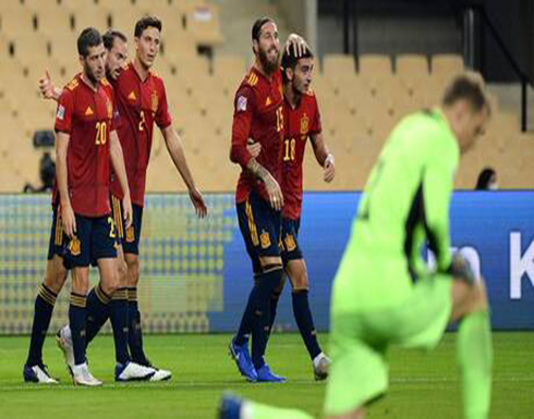 إسبانيا تهين ألمانيا بسداسية نظيفة وتتأهل للمربع الذهبي لدوري الأمم الأوروبية (فيديو) إسبانيا تهين ألمانيا بسداسية نظيفة وتتأهل للمربع الذهبي لدوري الأمم الأوروبية (فيديو)